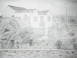 traditional houses passed on from generation to generation are a favorite theme of Miss Chen's art works